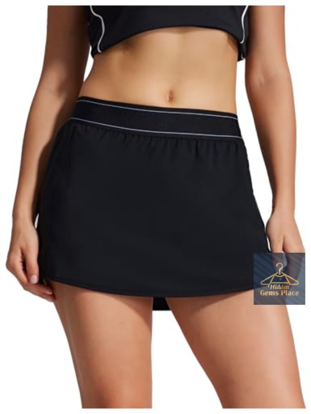 High Waisted Tennis Golf Skort with Pockets Inner Shorts Athletic Running Skirt